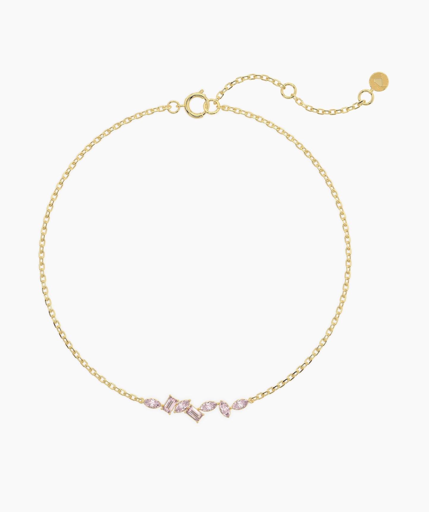 14K Gold Pink Diamond Bracelet