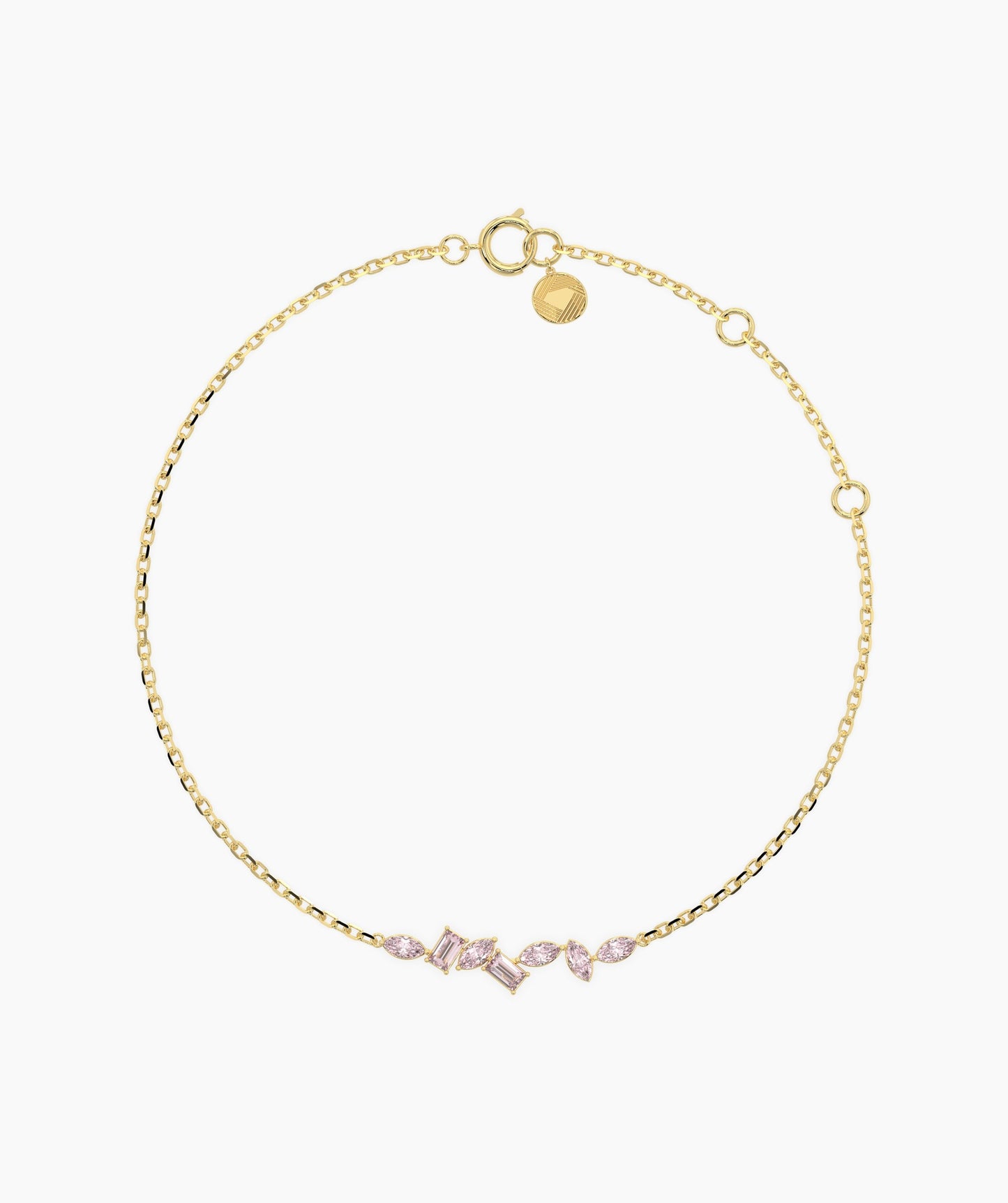14K Gold Pink Diamond Bracelet