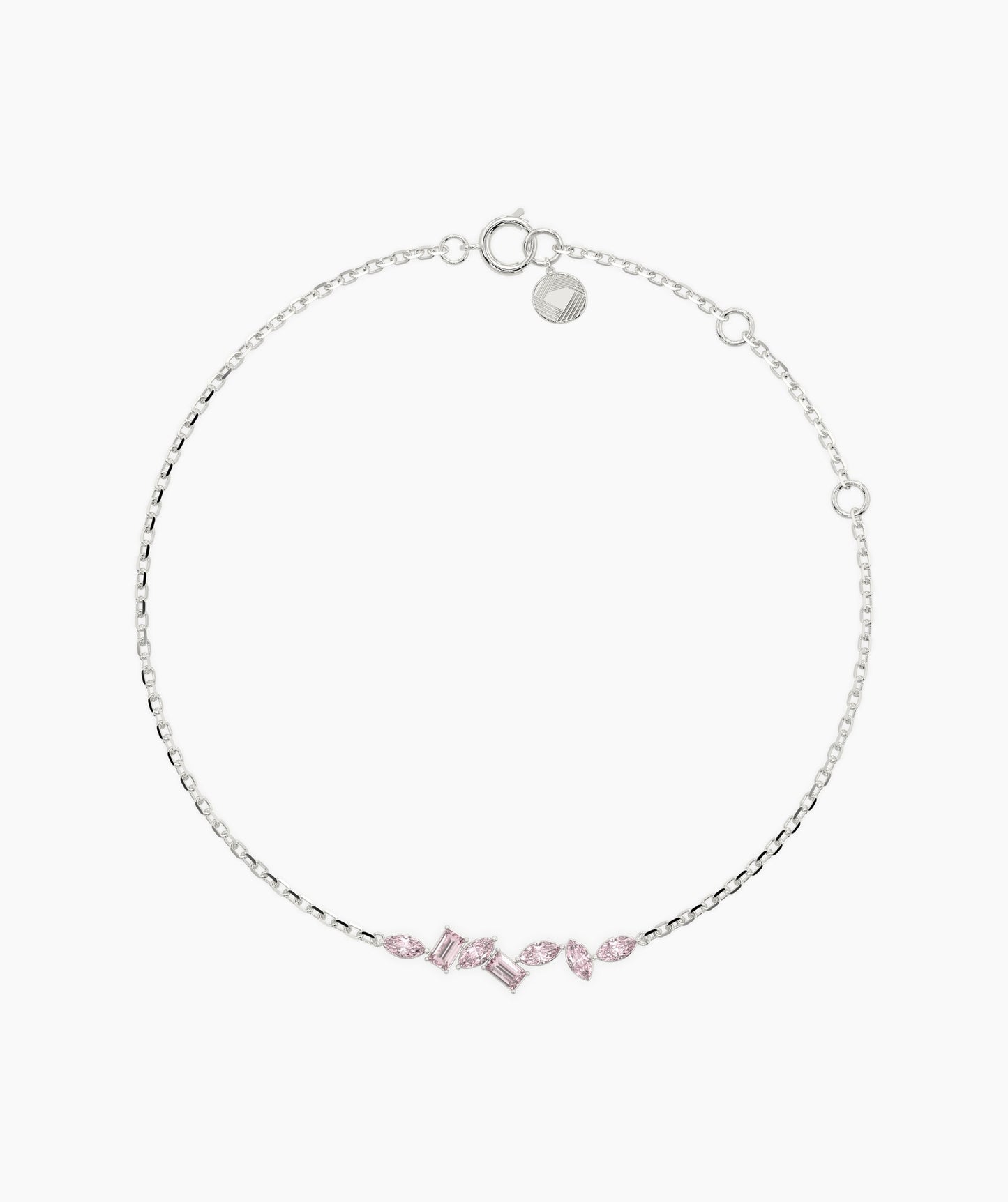 14K Gold Pink Diamond Bracelet
