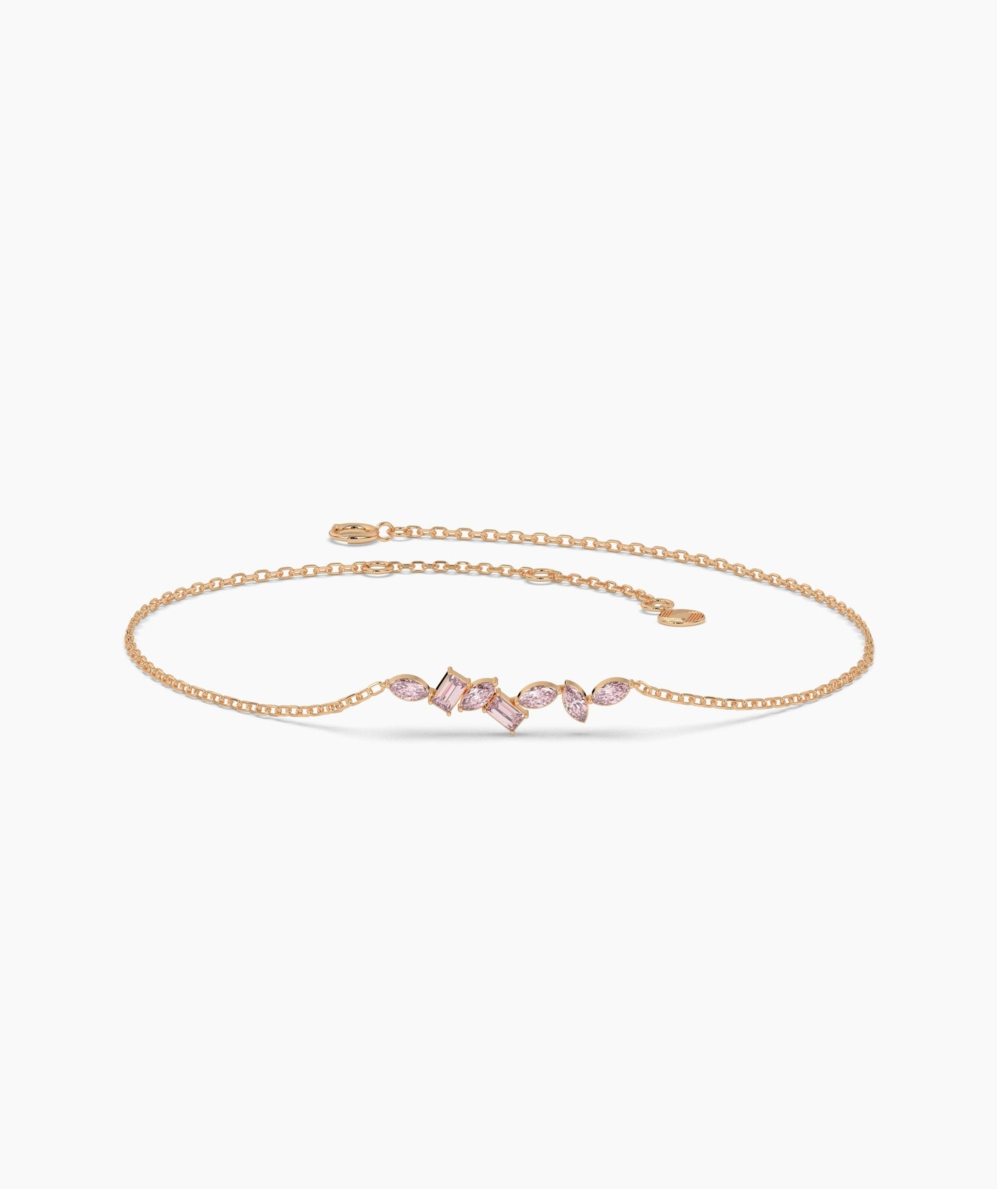 14K Gold Pink Diamond Bracelet