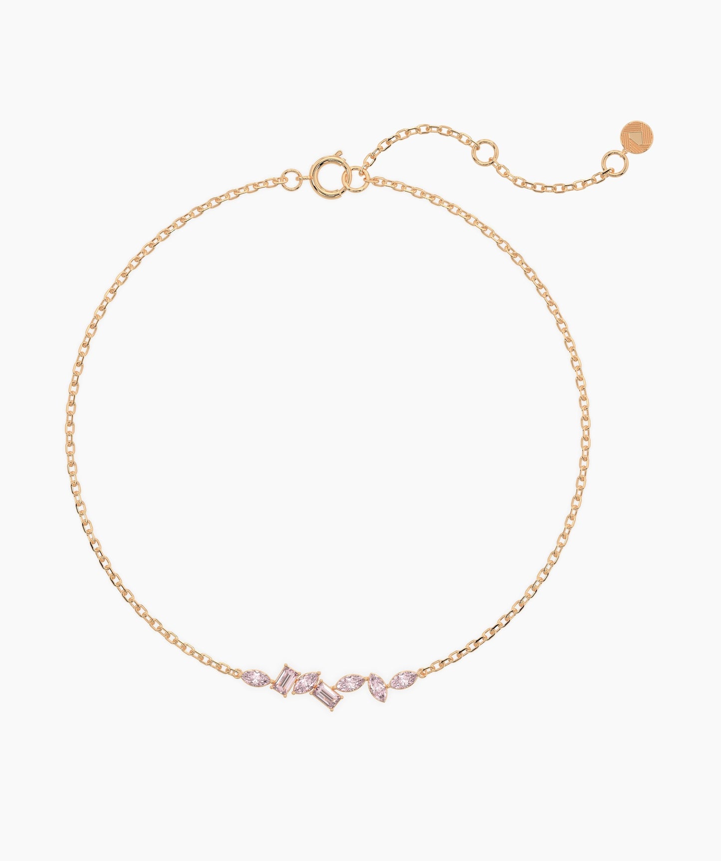 14K Gold Pink Diamond Bracelet