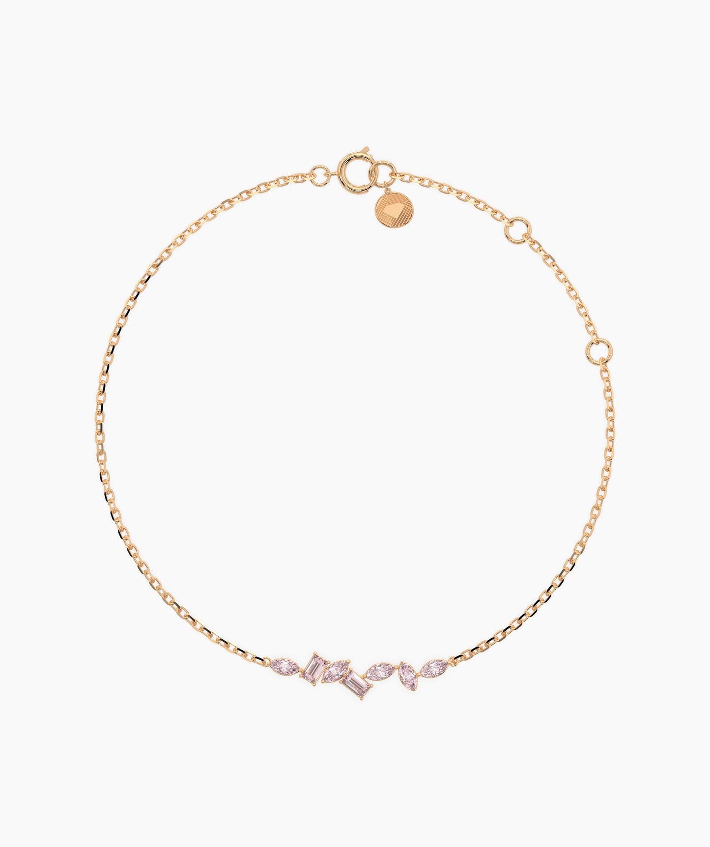 14K Gold Pink Diamond Bracelet