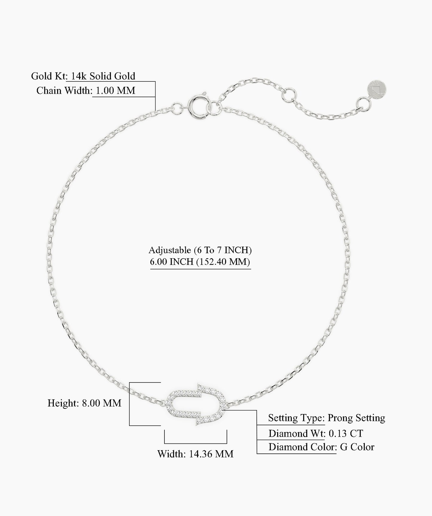 Dainty Horseshoe Gold Bracelet
