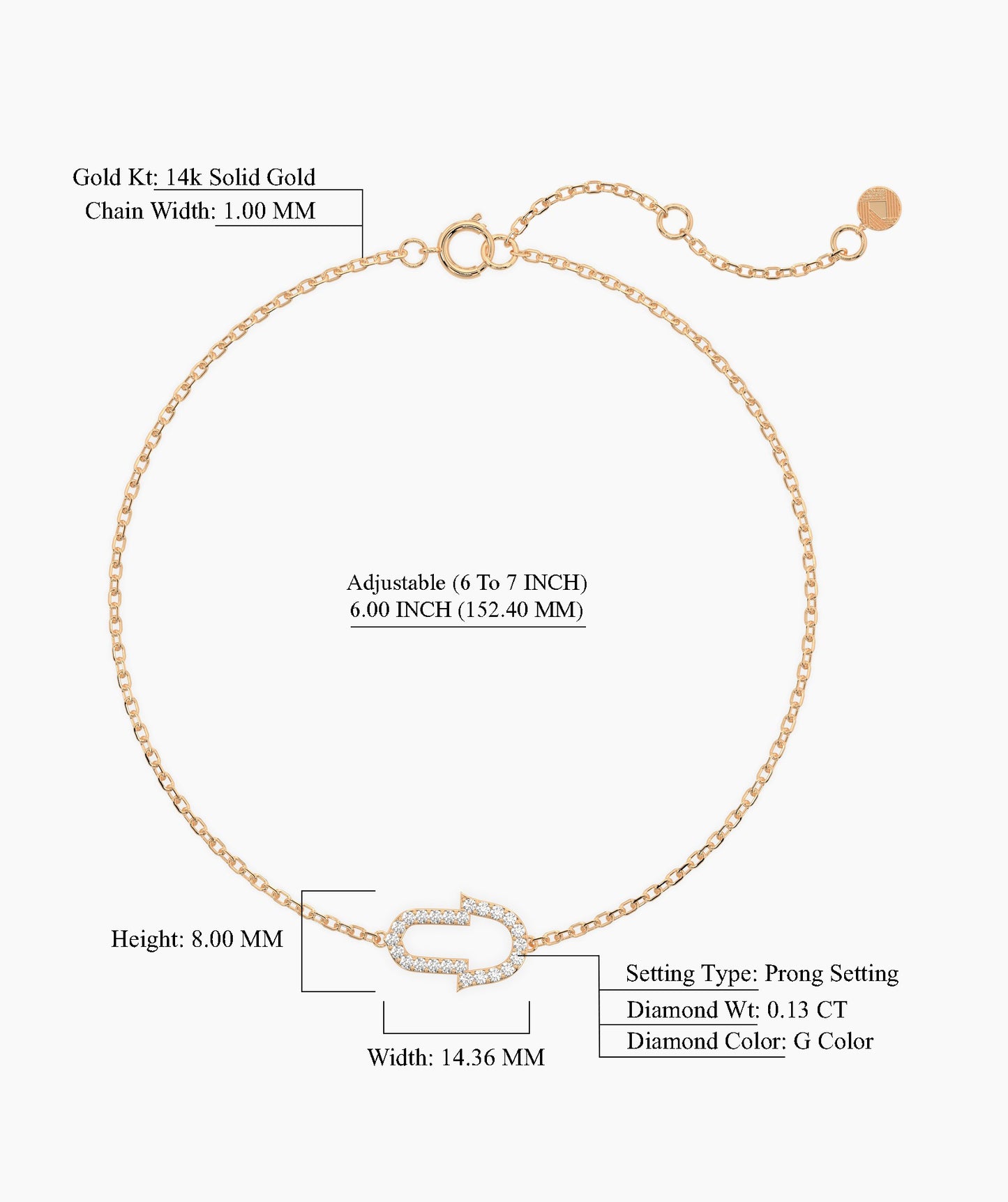 Dainty Horseshoe Gold Bracelet