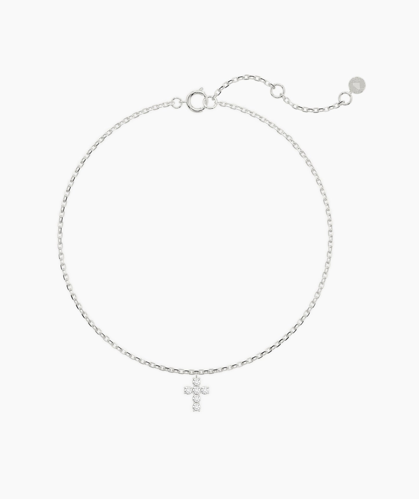 14K Gold Diamond Cross Bracelet