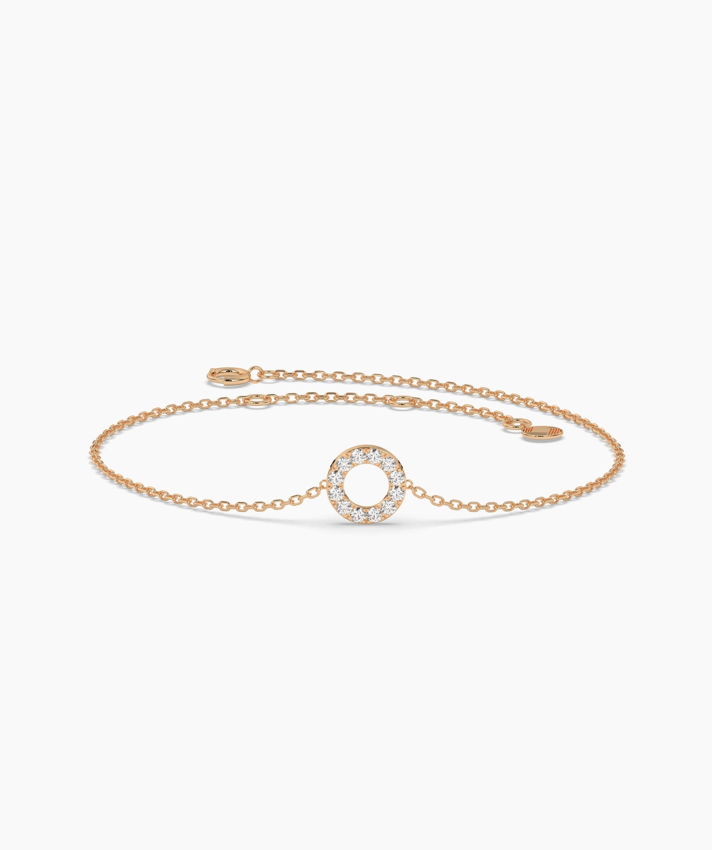 14K Gold Open Circle Bracelet
