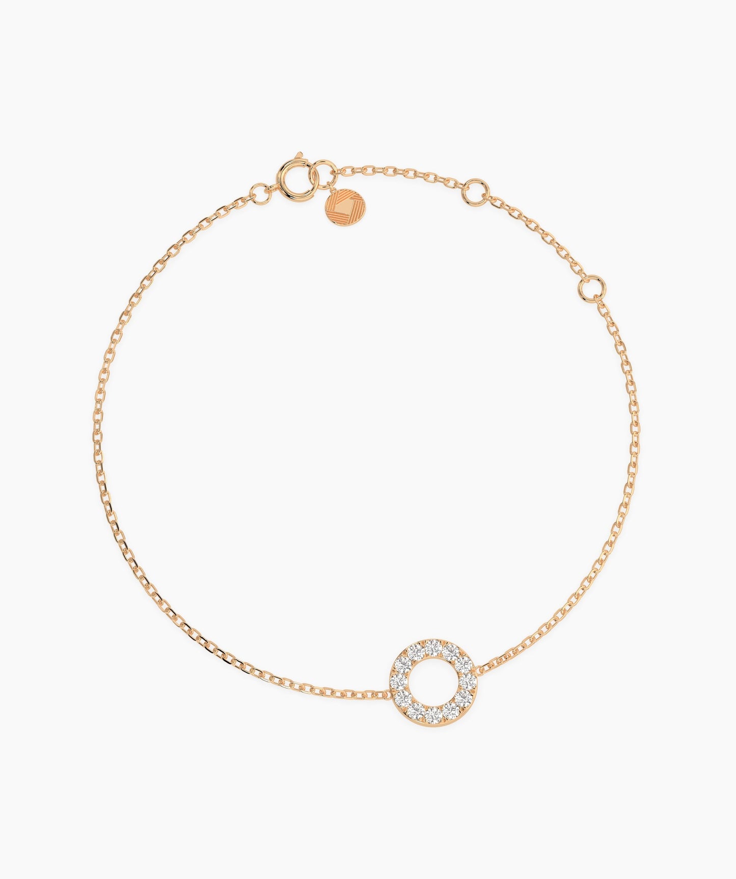 14K Gold Open Circle Bracelet