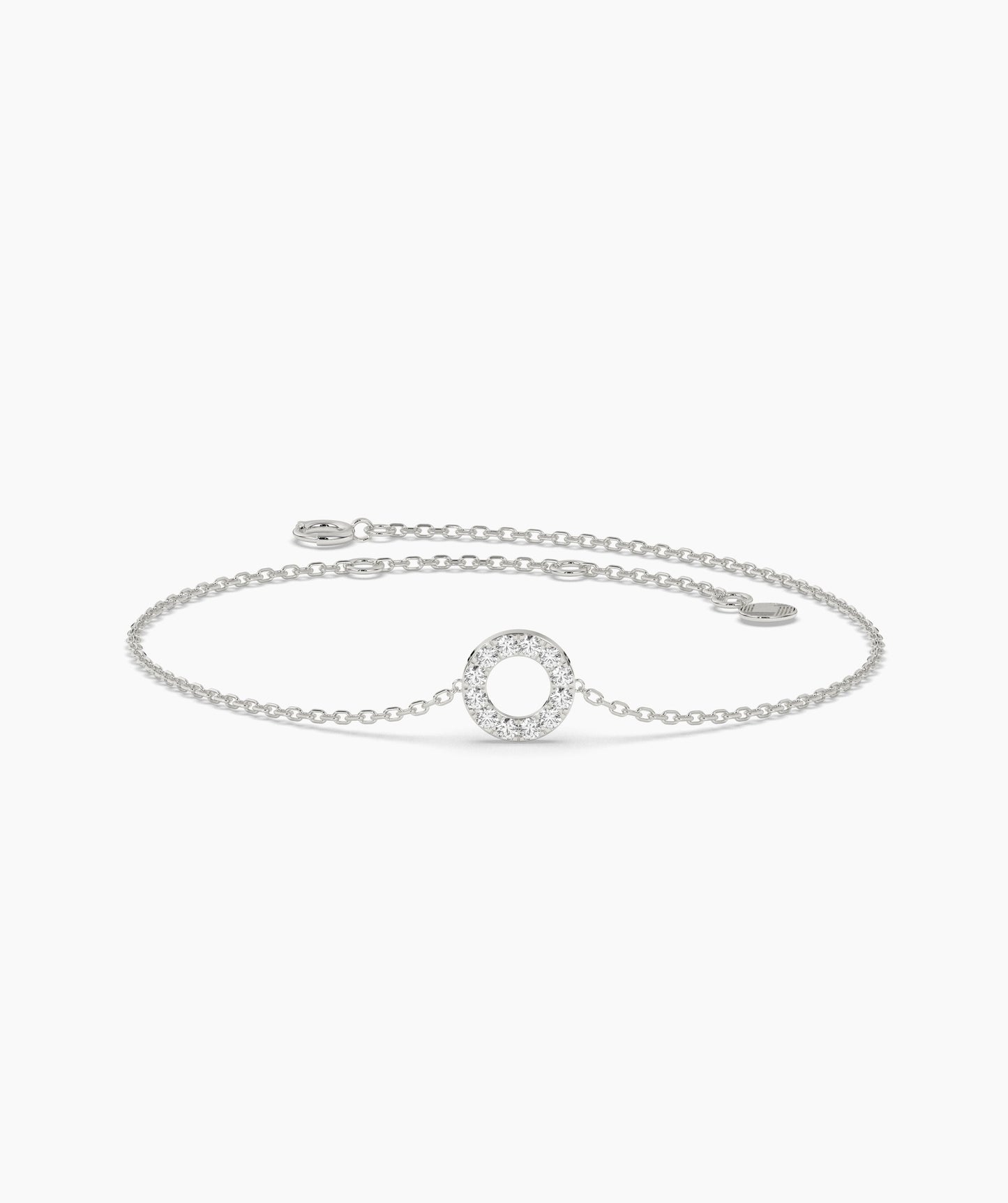 14K Gold Open Circle Bracelet