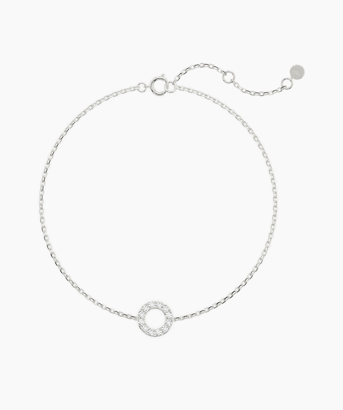 14K Gold Open Circle Bracelet