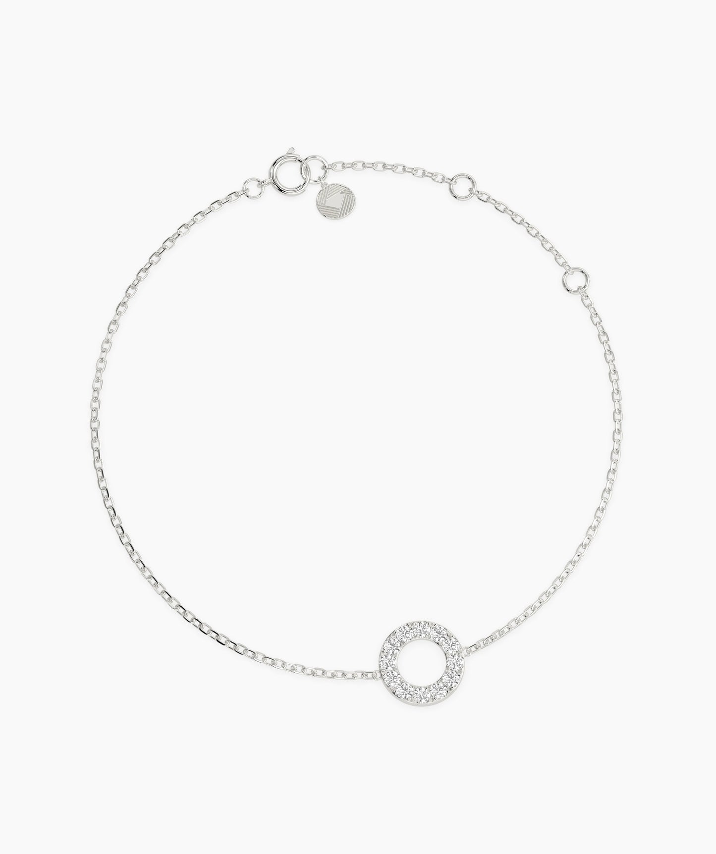 14K Gold Open Circle Bracelet