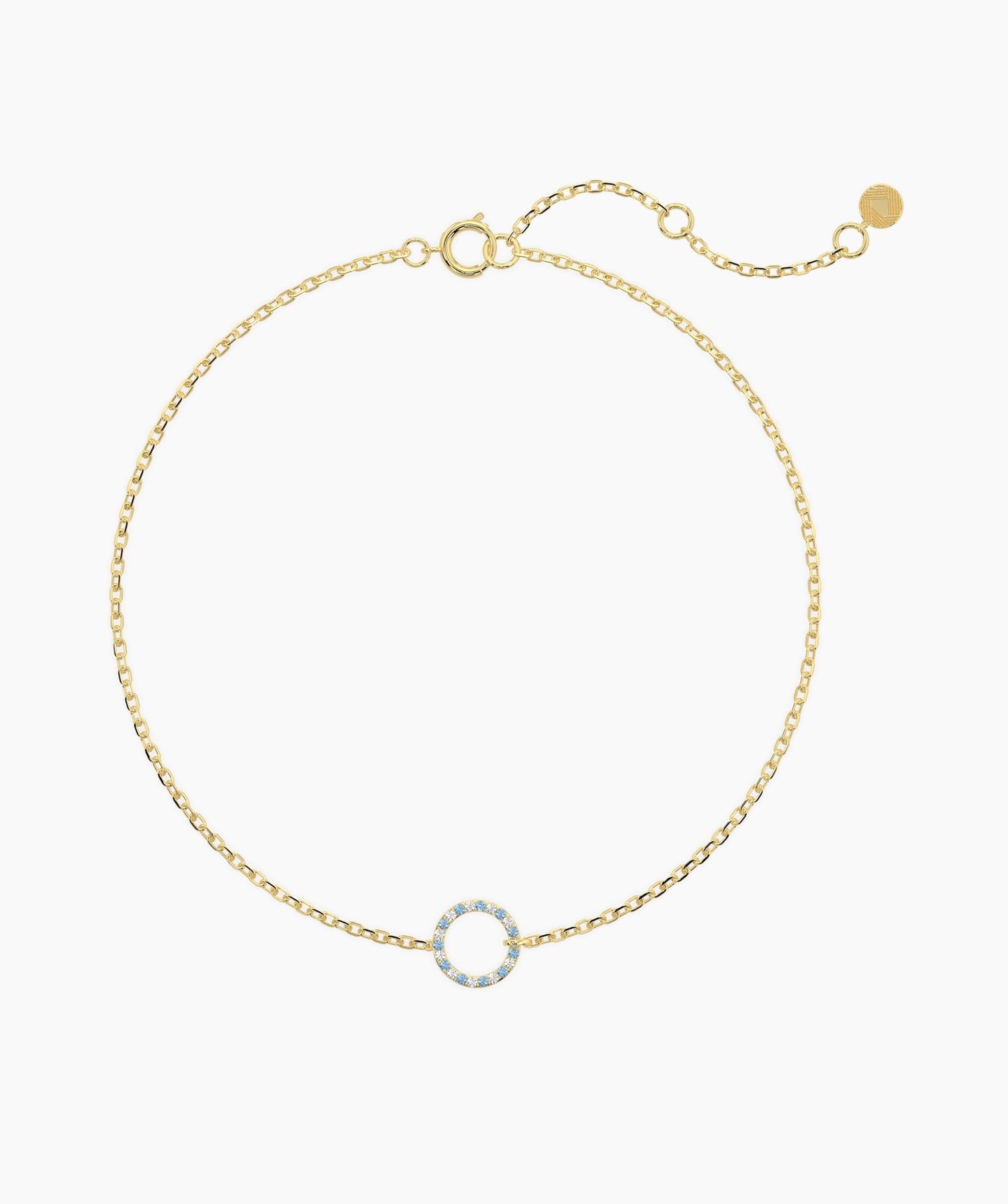 14K Gold Eternity Circle Bracelet