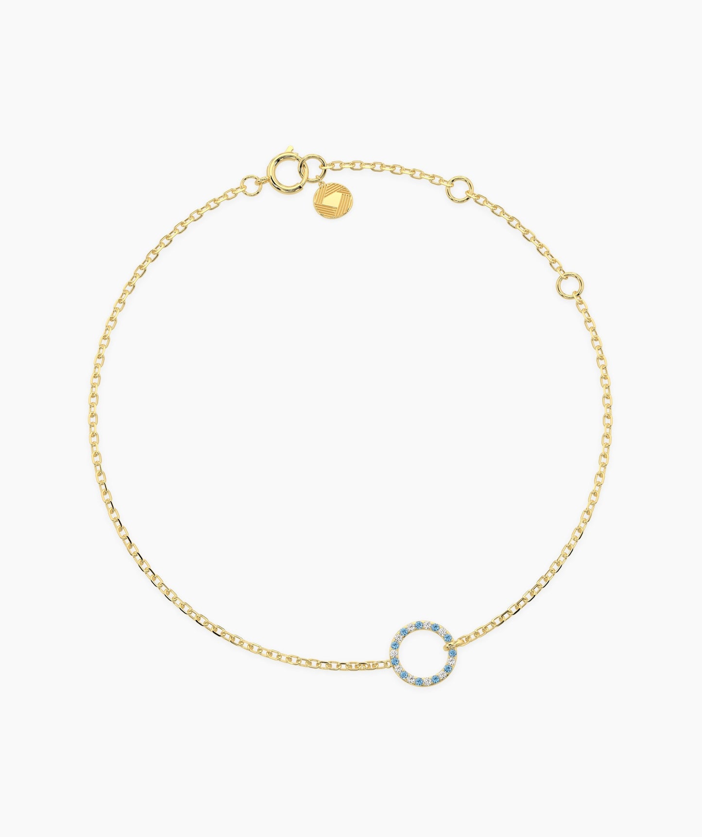 14K Gold Eternity Circle Bracelet