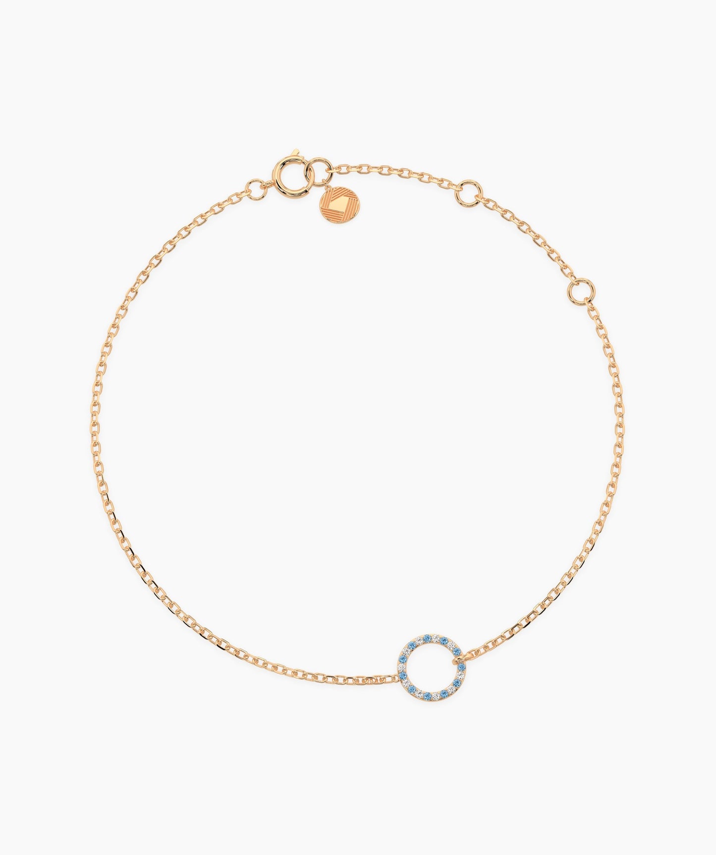 14K Gold Eternity Circle Bracelet