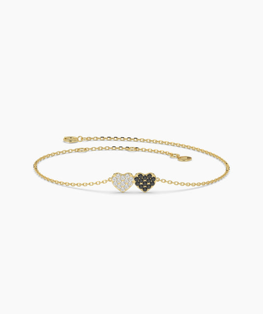 Black & White Heart Bracelet