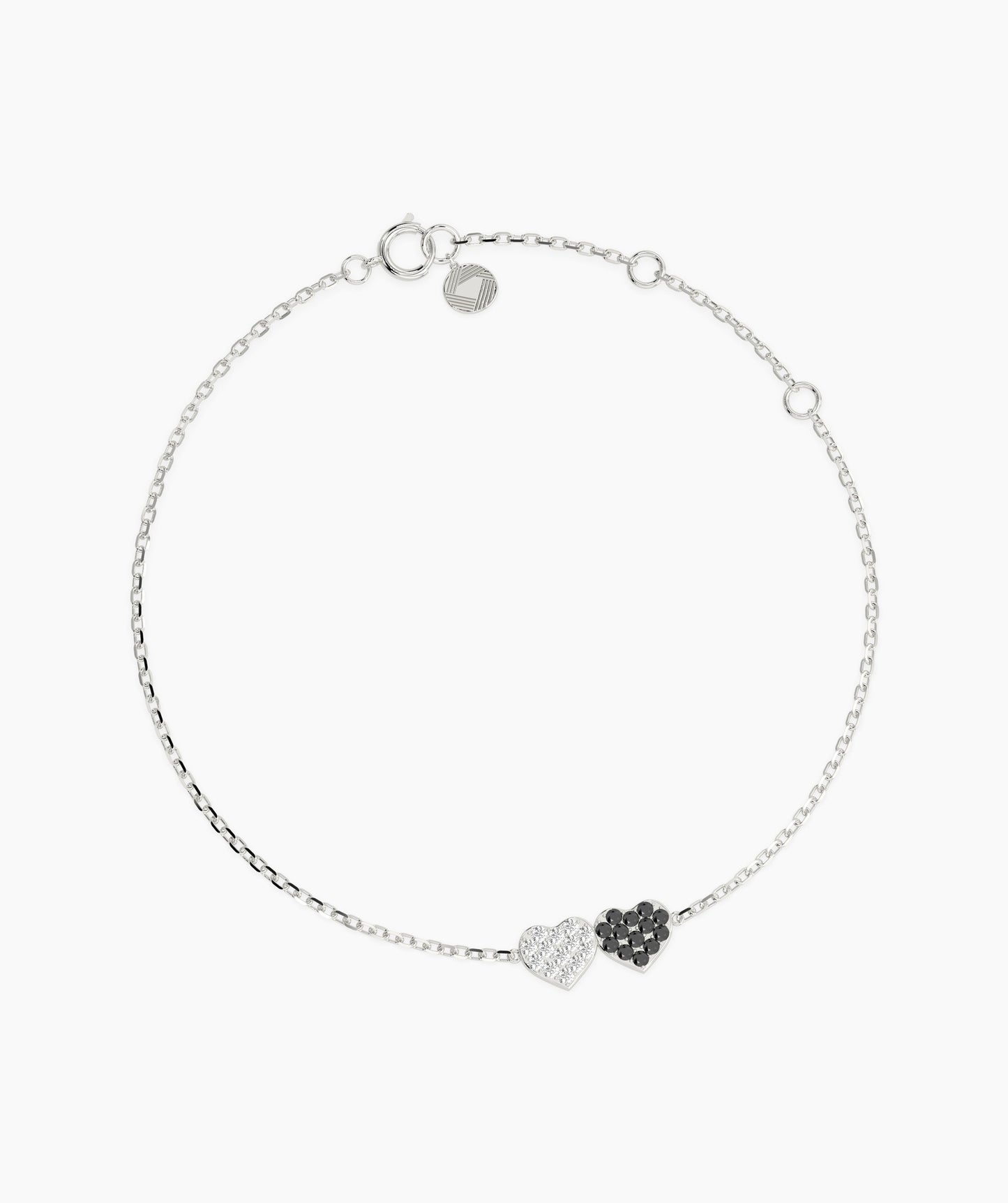 Black & White Heart Bracelet