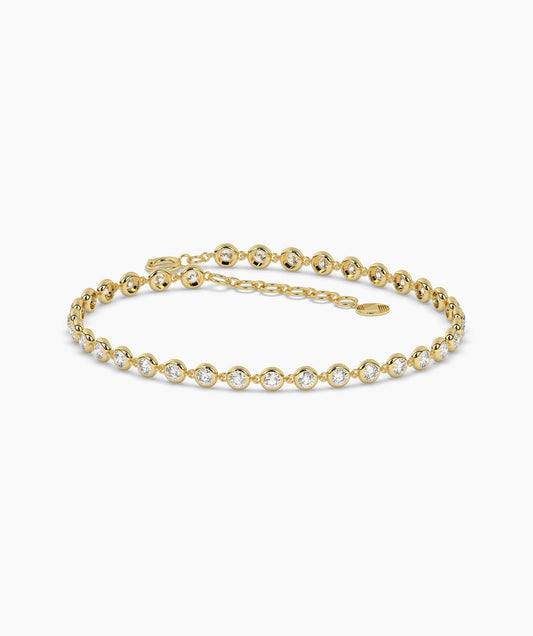 Gold Bezel Tennis Bracelet