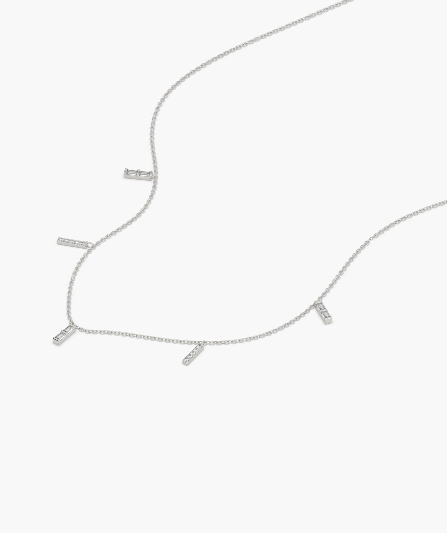 Luxury Linear Diamond Gold Necklace
