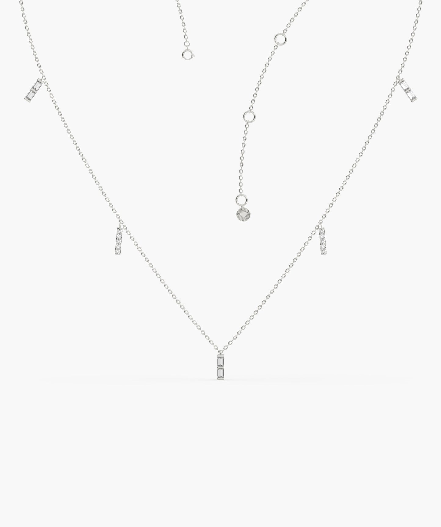 Luxury Linear Diamond Gold Necklace