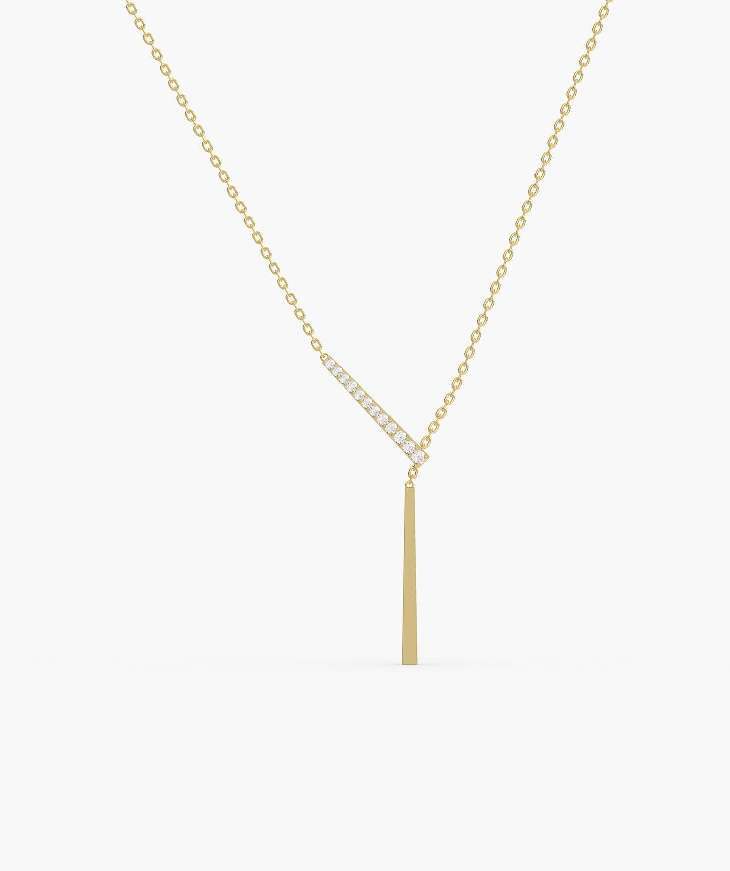 Linear Elegance 14K Gold Necklace