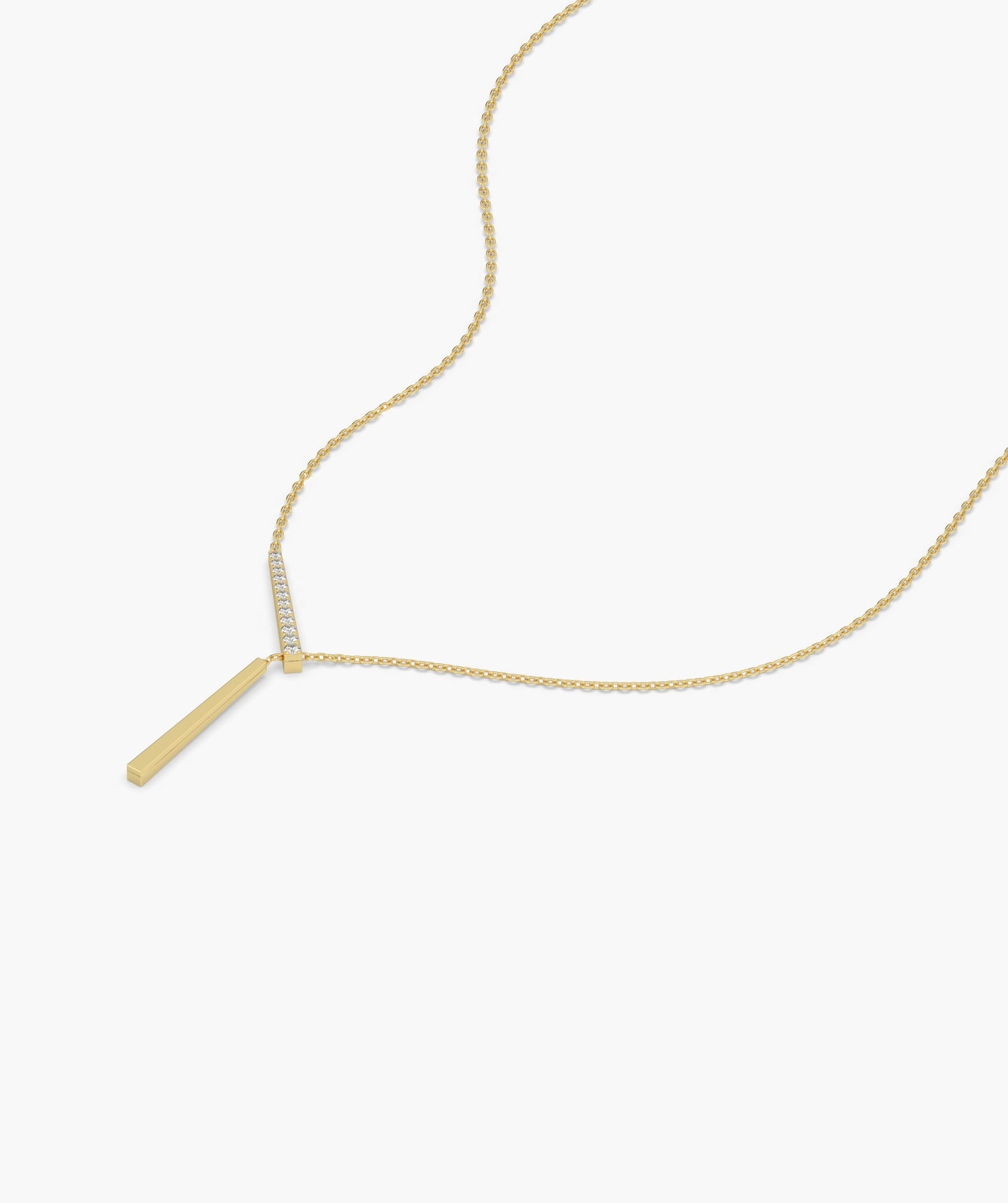 Linear Elegance 14K Gold Necklace