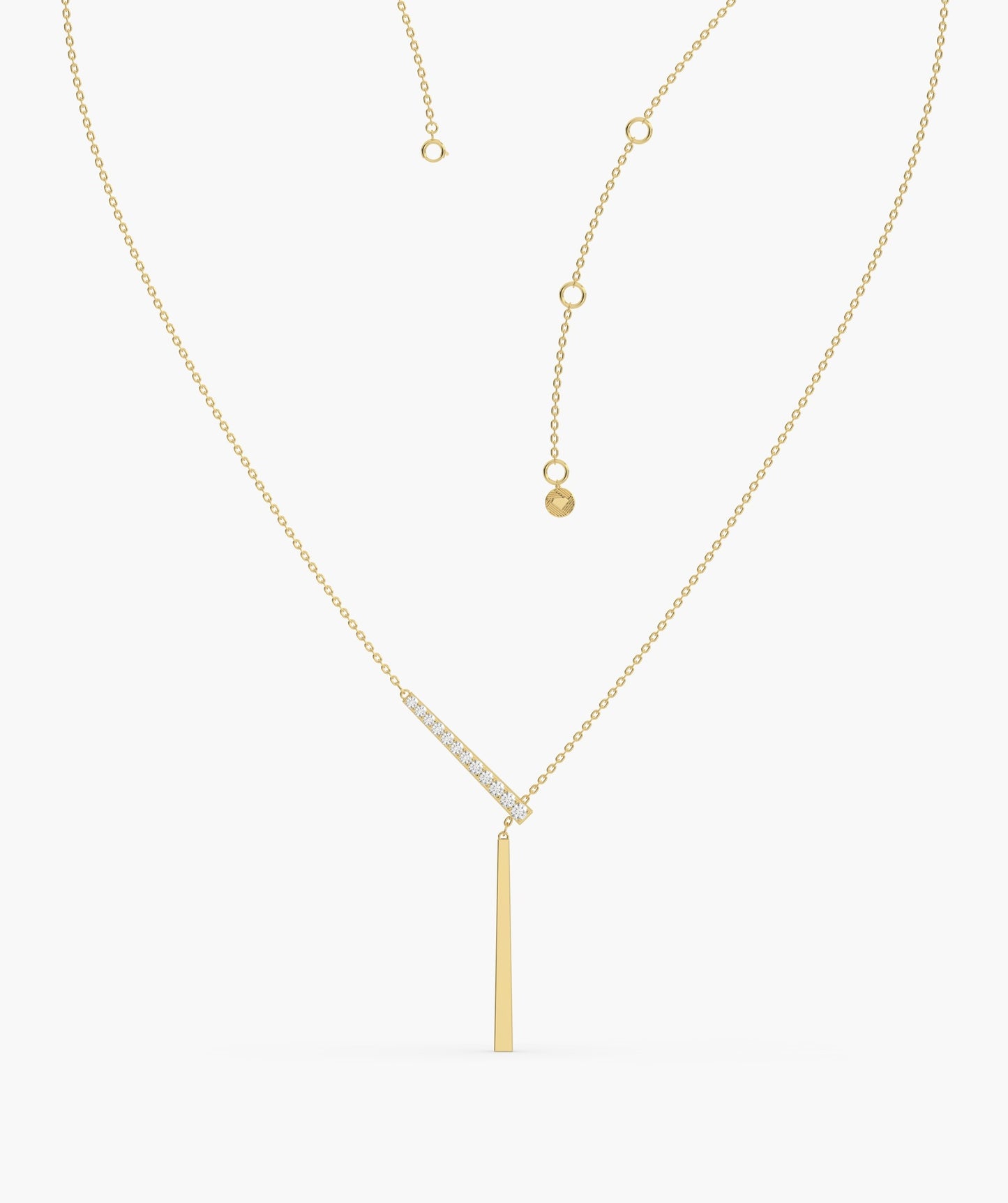Linear Elegance 14K Gold Necklace