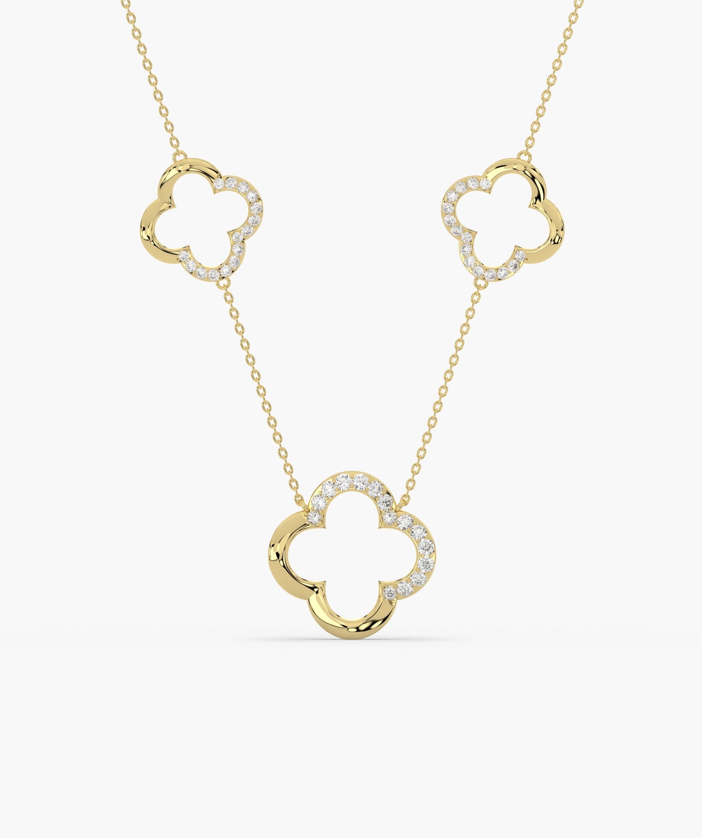 Lucky Clover 14K Gold Necklace