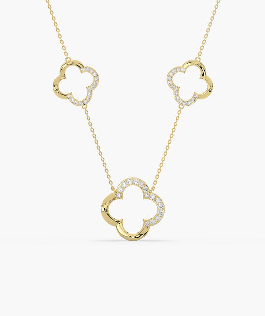 Lucky Clover 14K Gold Necklace