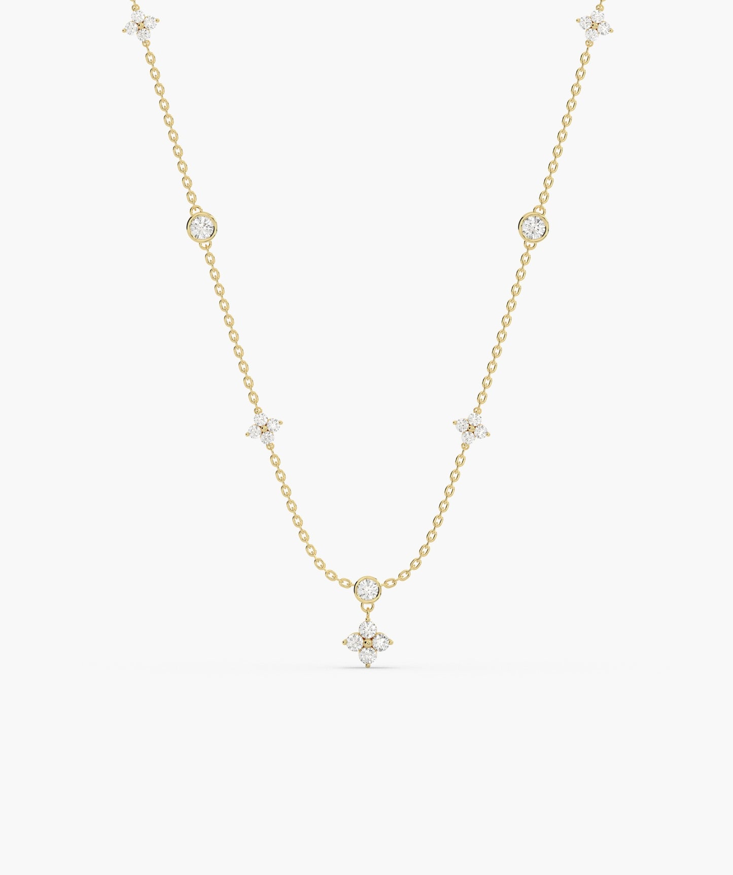 14K Gold Twinkling Starlight Necklace