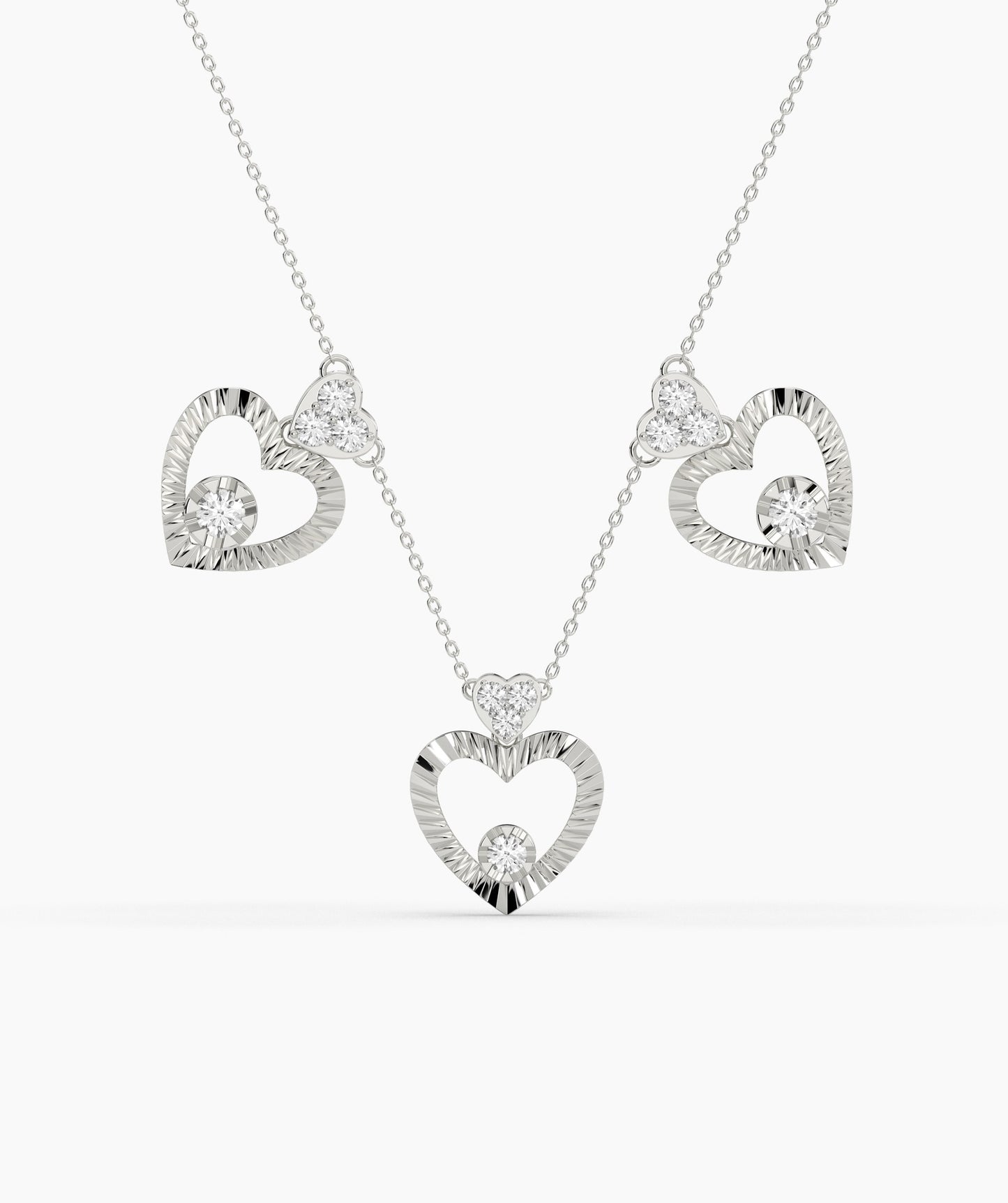 14K Gold Heart Medallion Necklace