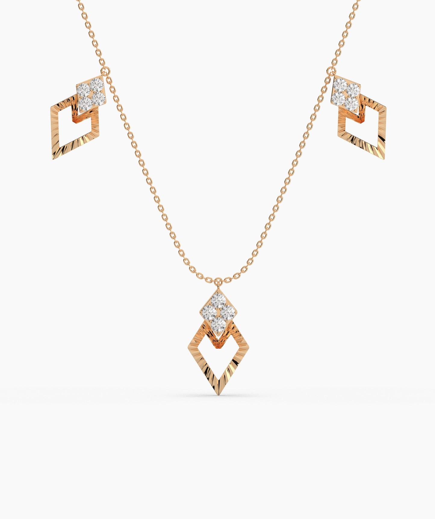 Geometric Charm Gold Necklace