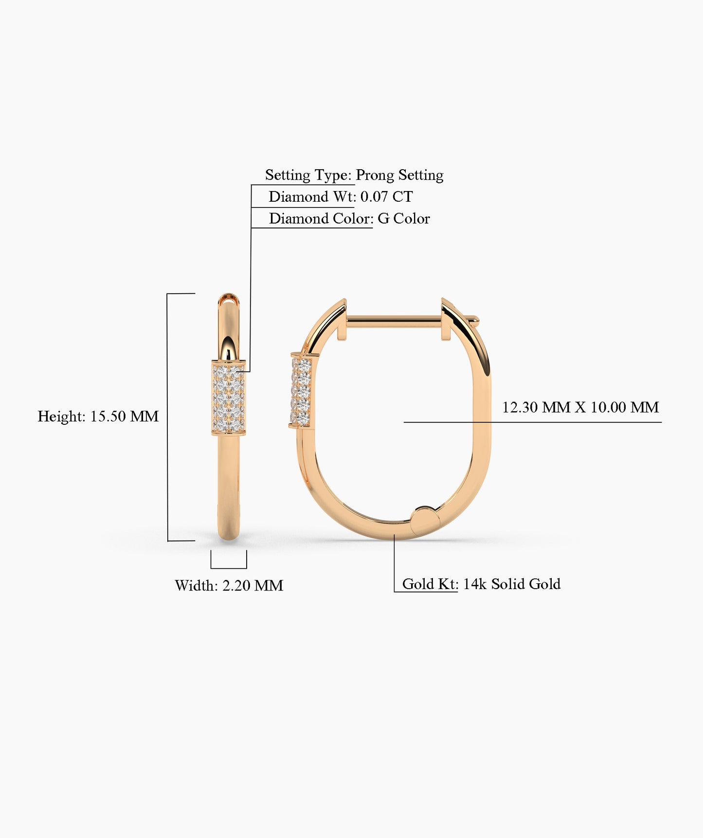 Diamond-Accented Gold Hoops