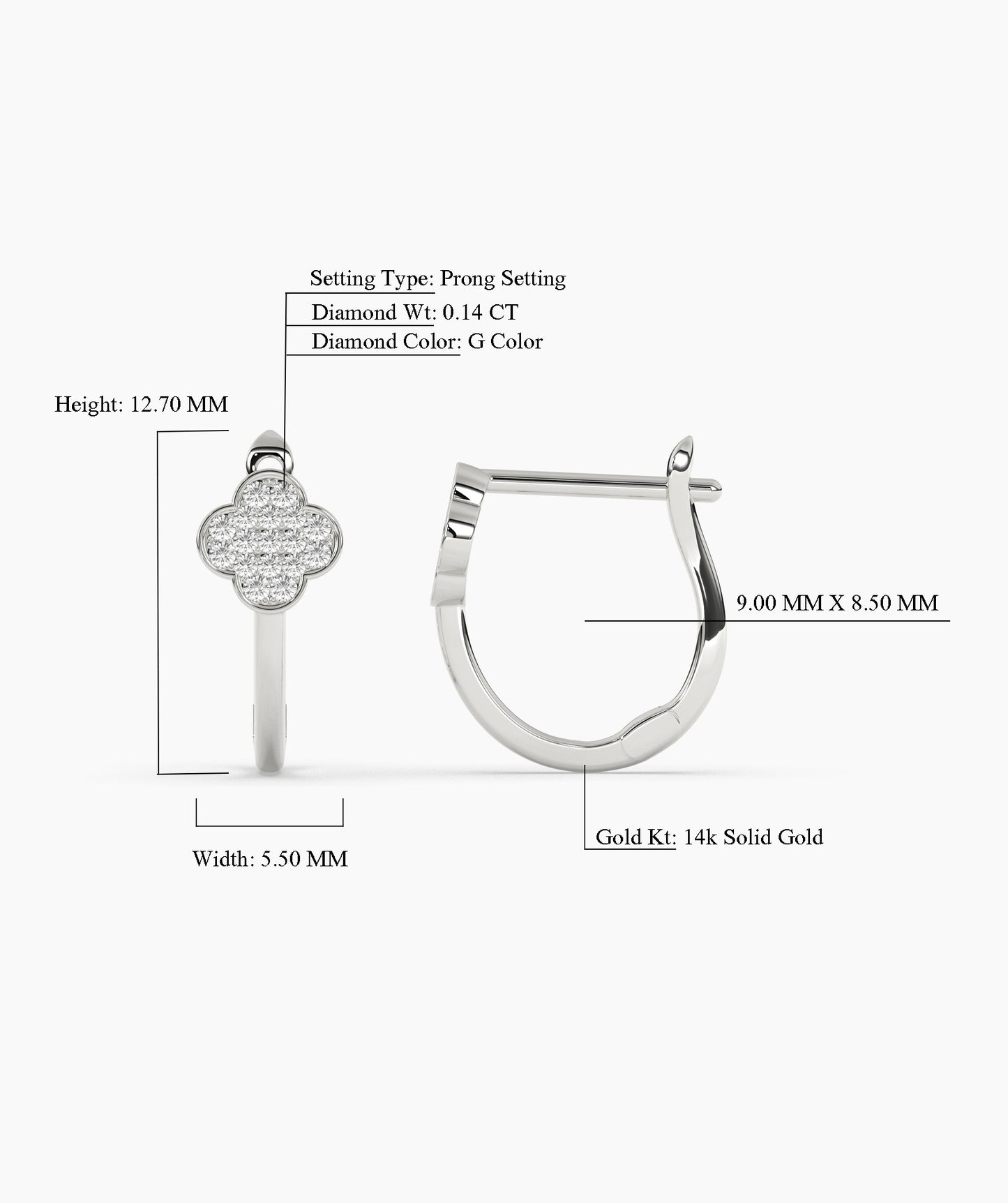 Floral Brilliance Hoop Earrings