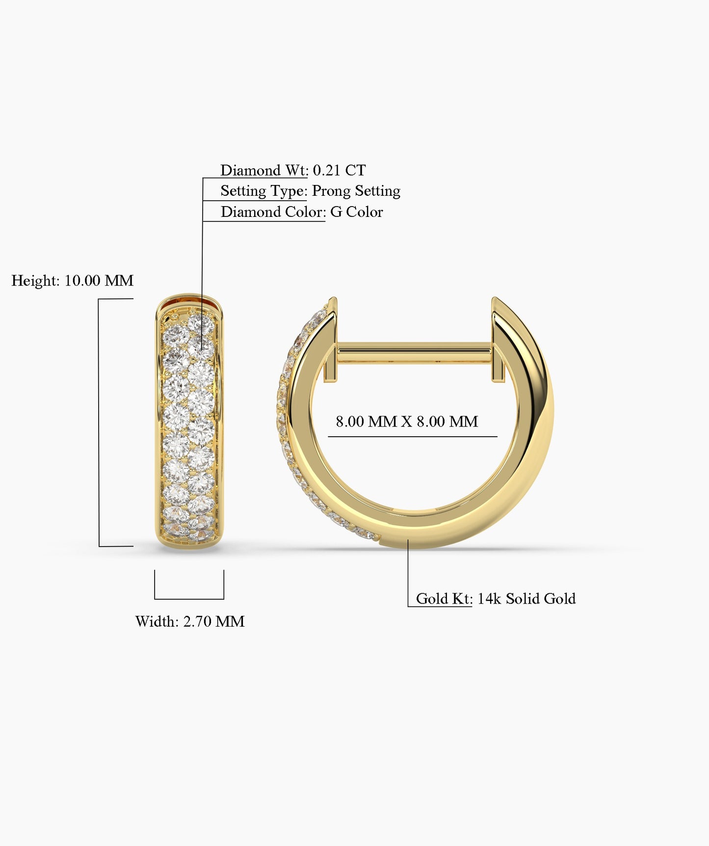Classic 14K Gold Hoop Earrings
