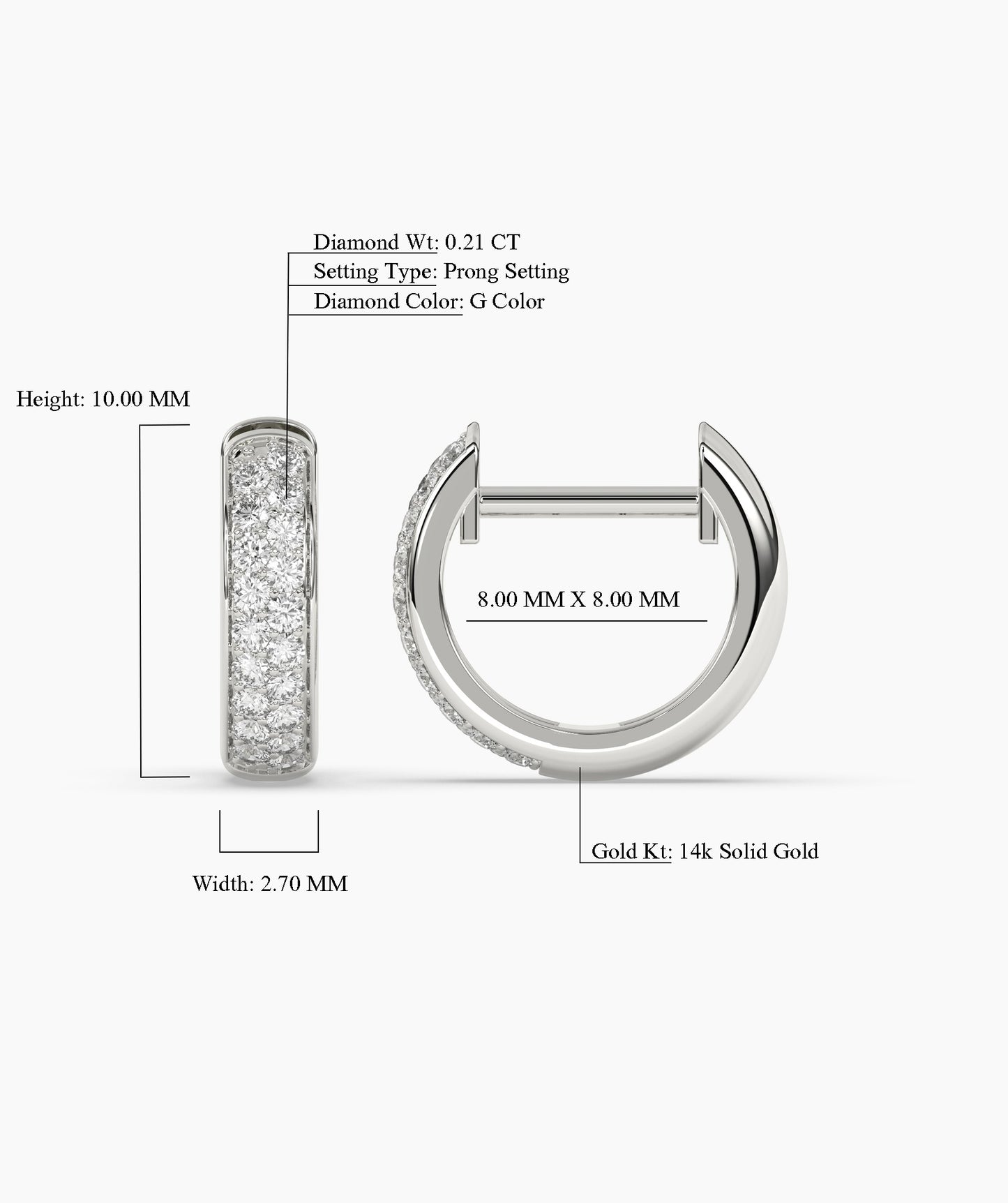 Classic 14K Gold Hoop Earrings