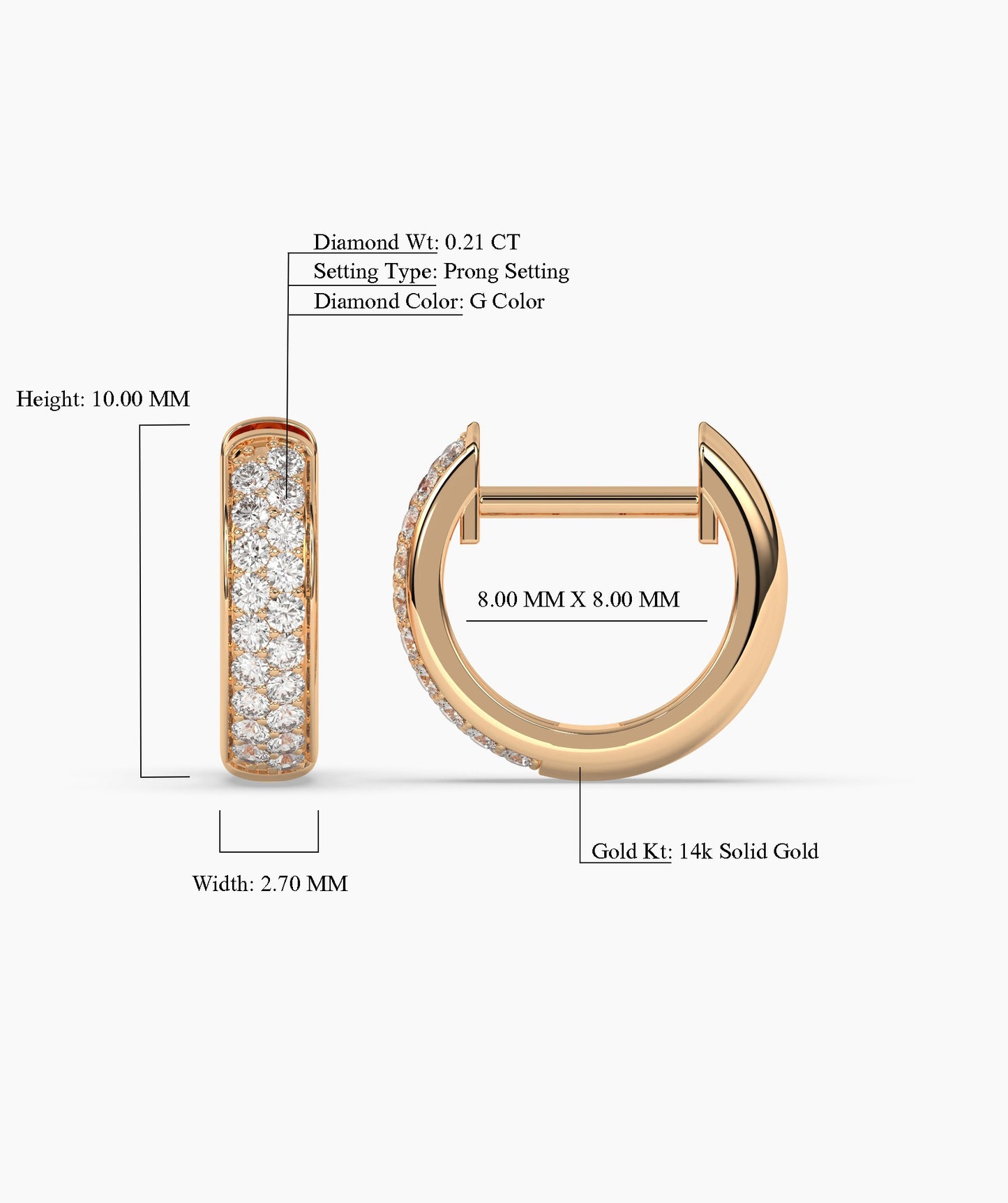 Classic 14K Gold Hoop Earrings