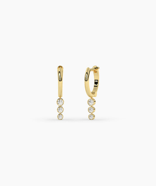 14K Gold Cascade Earrings
