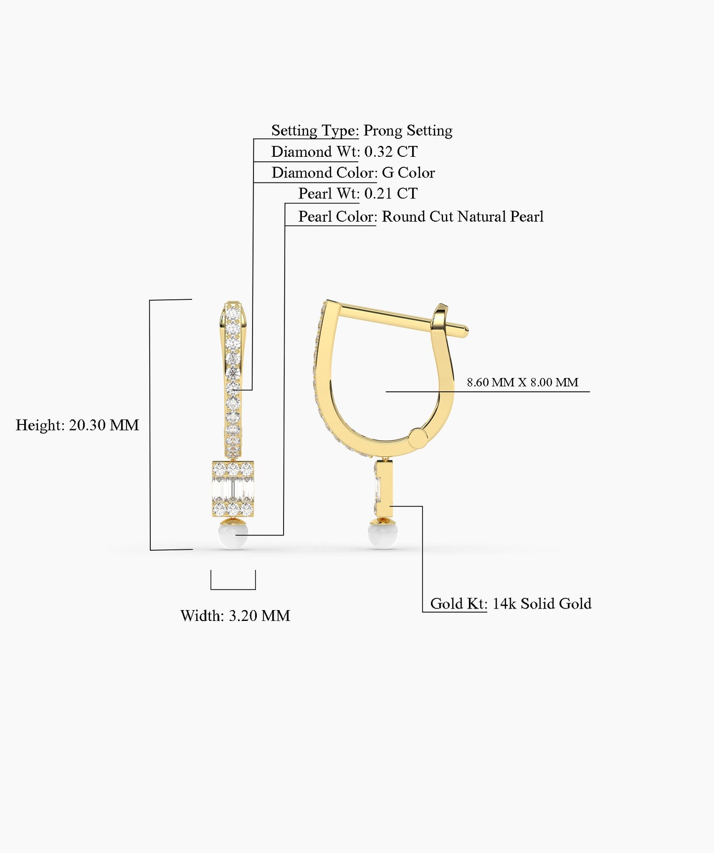 14K Gold Dazzle Drop Earrings