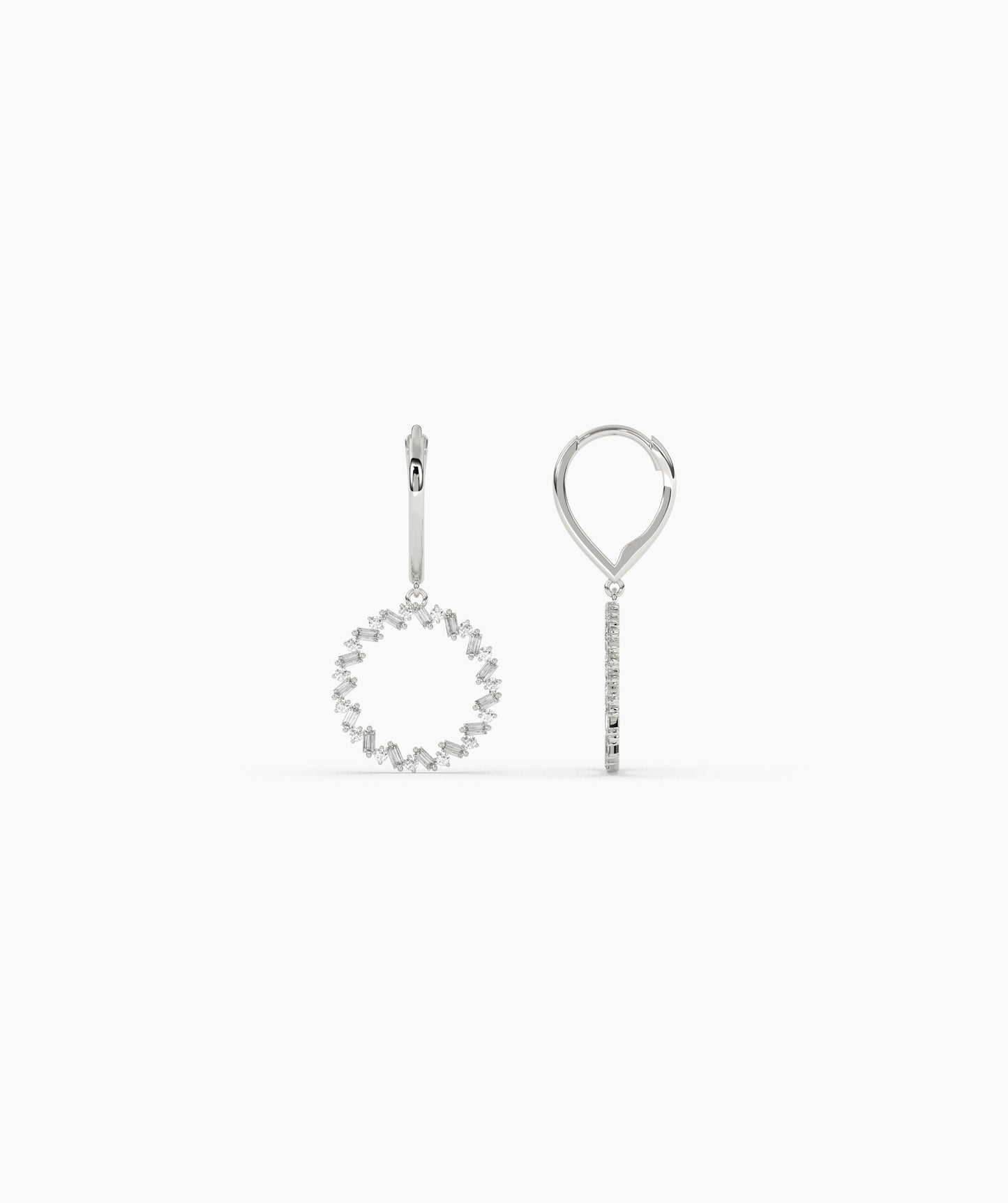 Dazzling Diamond Circlet Hoop Earrings