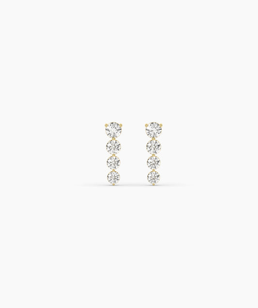 Cascading Diamond Drop Earrings