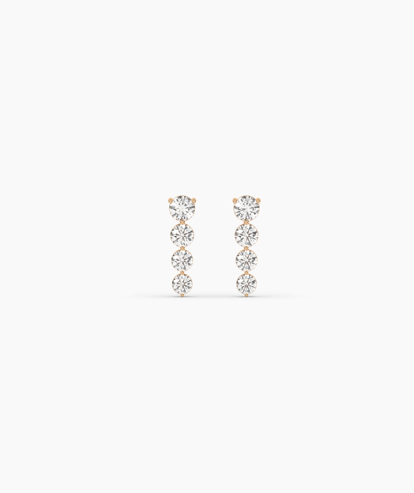 Cascading Diamond Drop Earrings