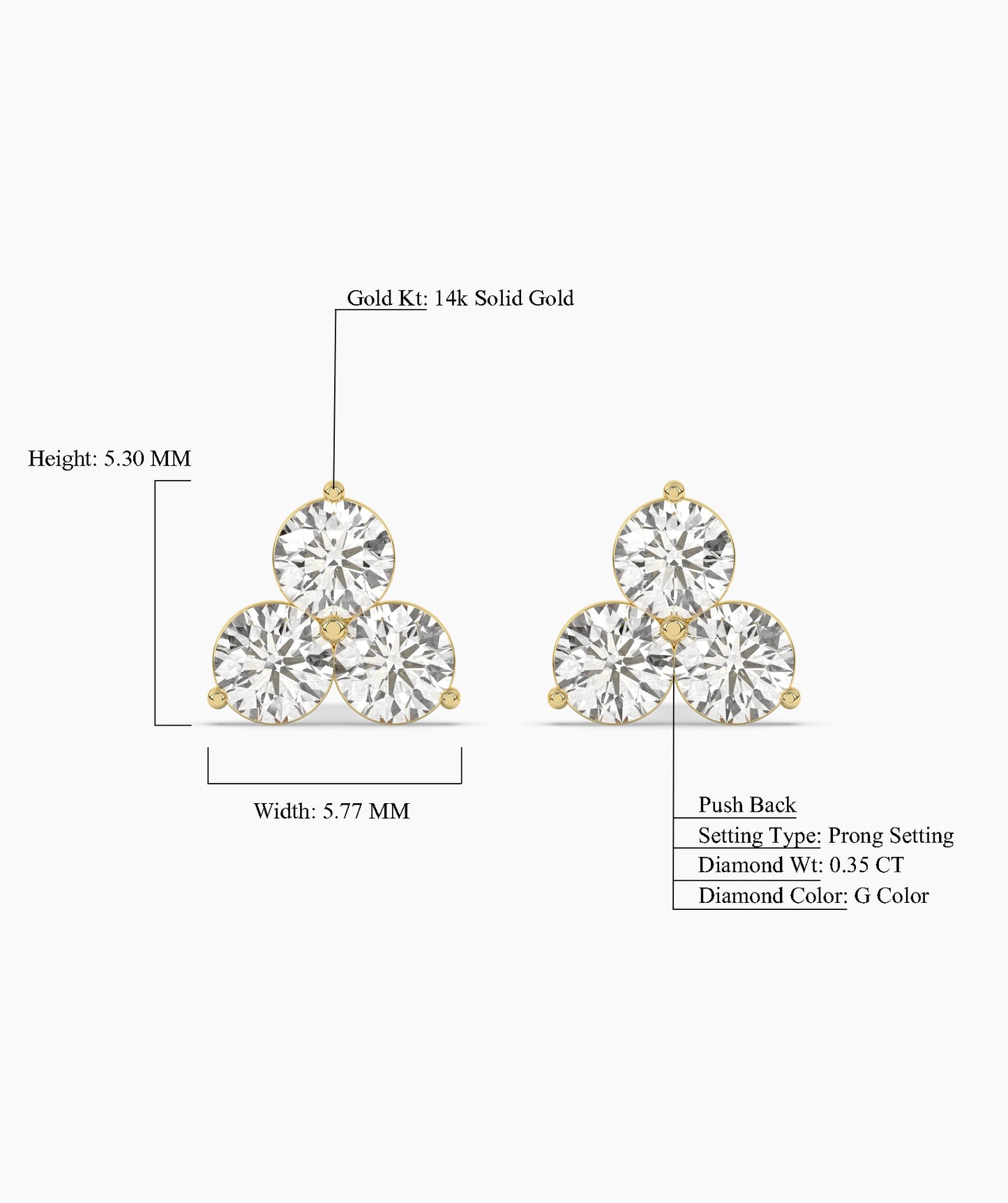 Cluster Stud Earrings