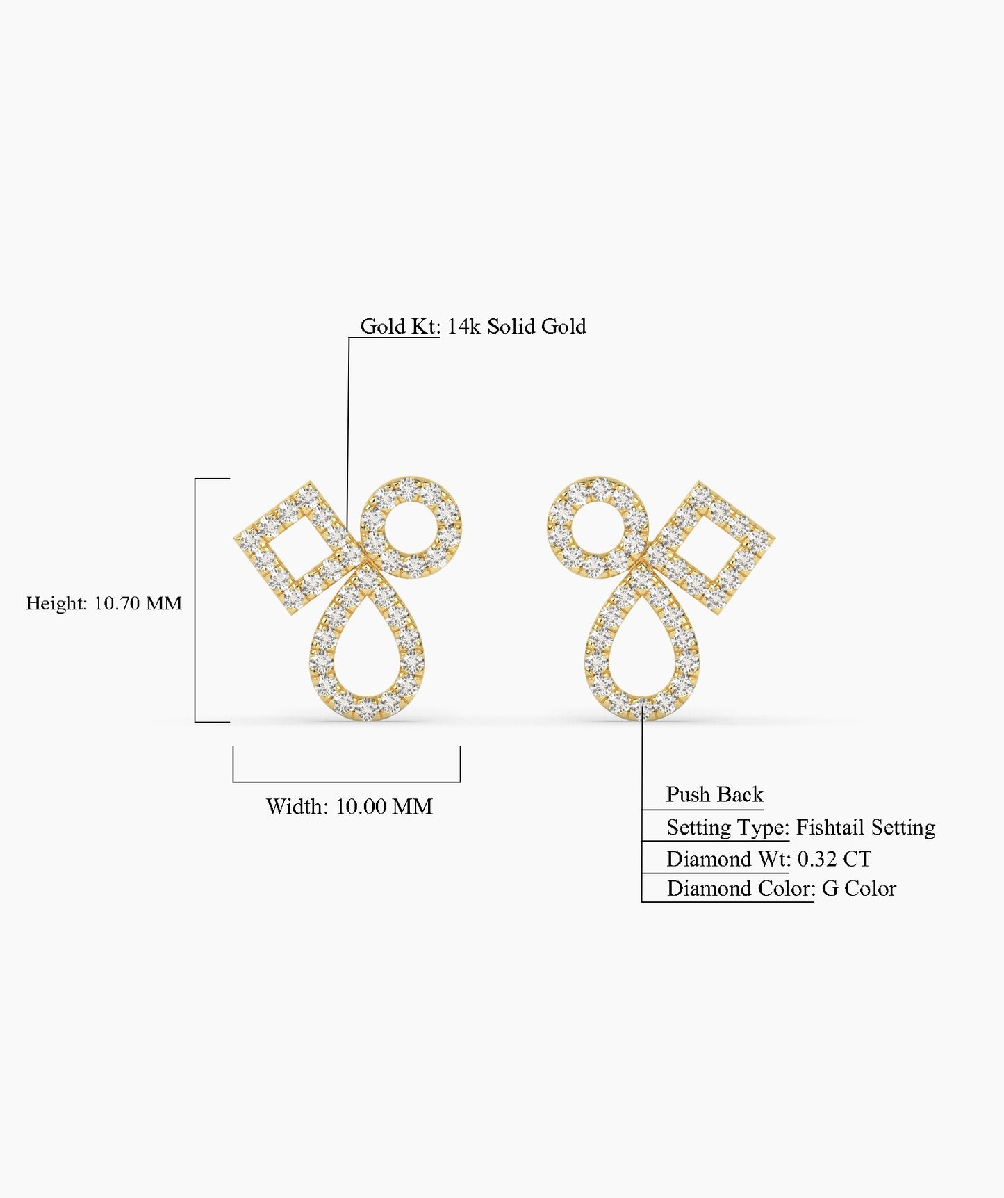 Chic Interlace Diamond Earrings
