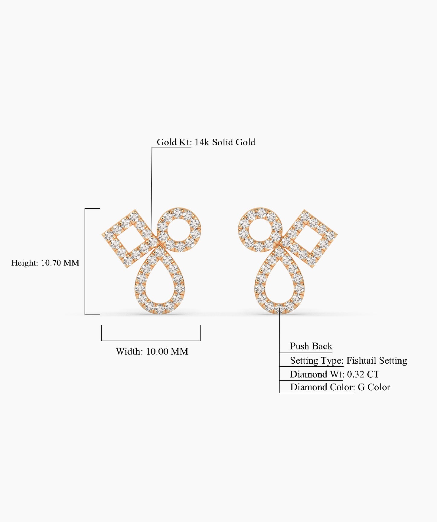 Chic Interlace Diamond Earrings