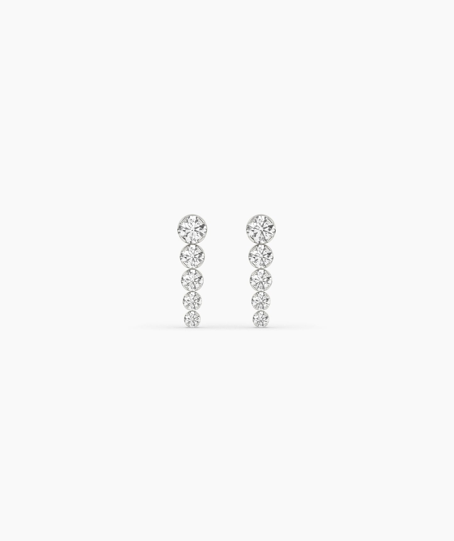 14K Gold Cascade Diamond Studs