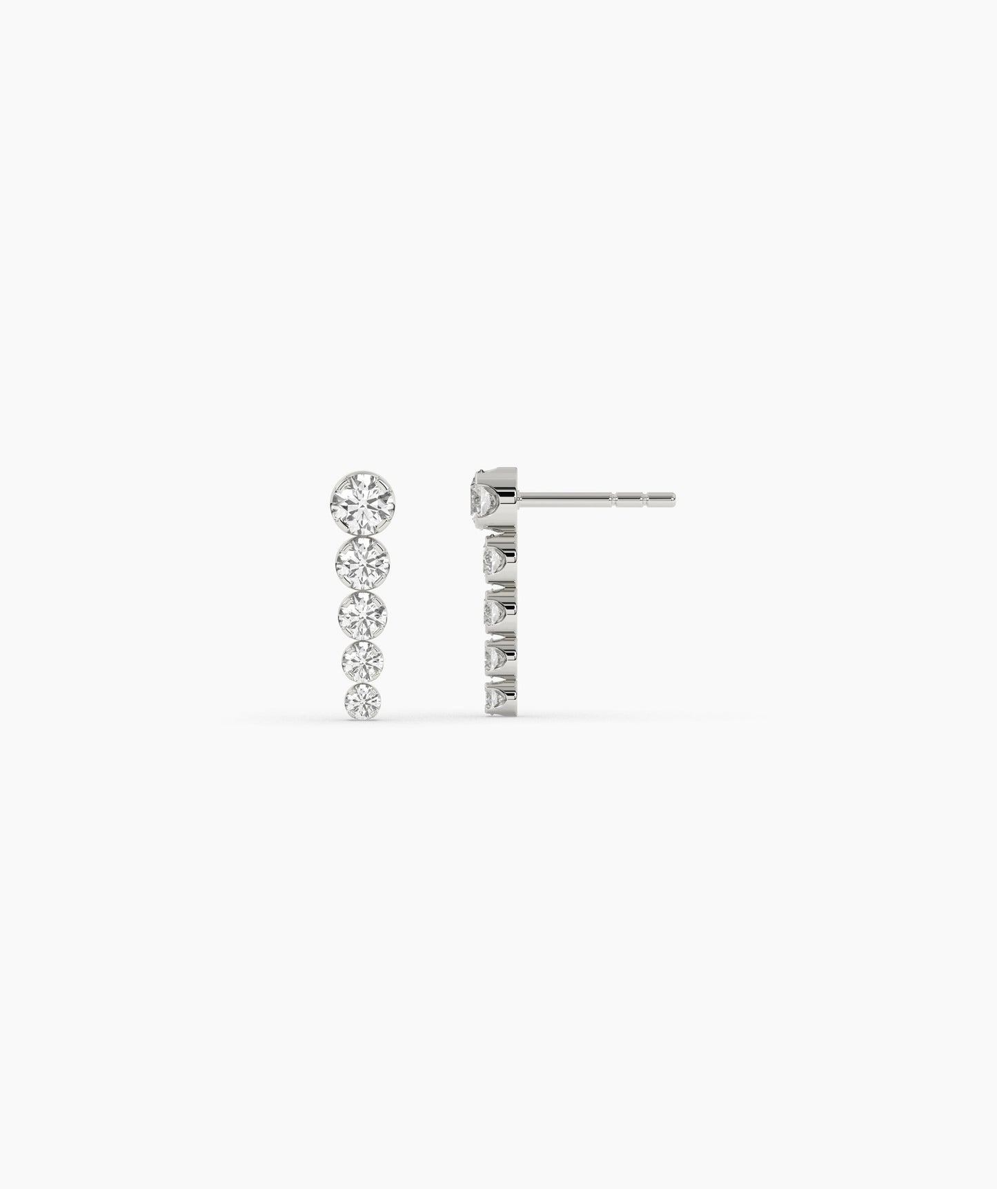 14K Gold Cascade Diamond Studs