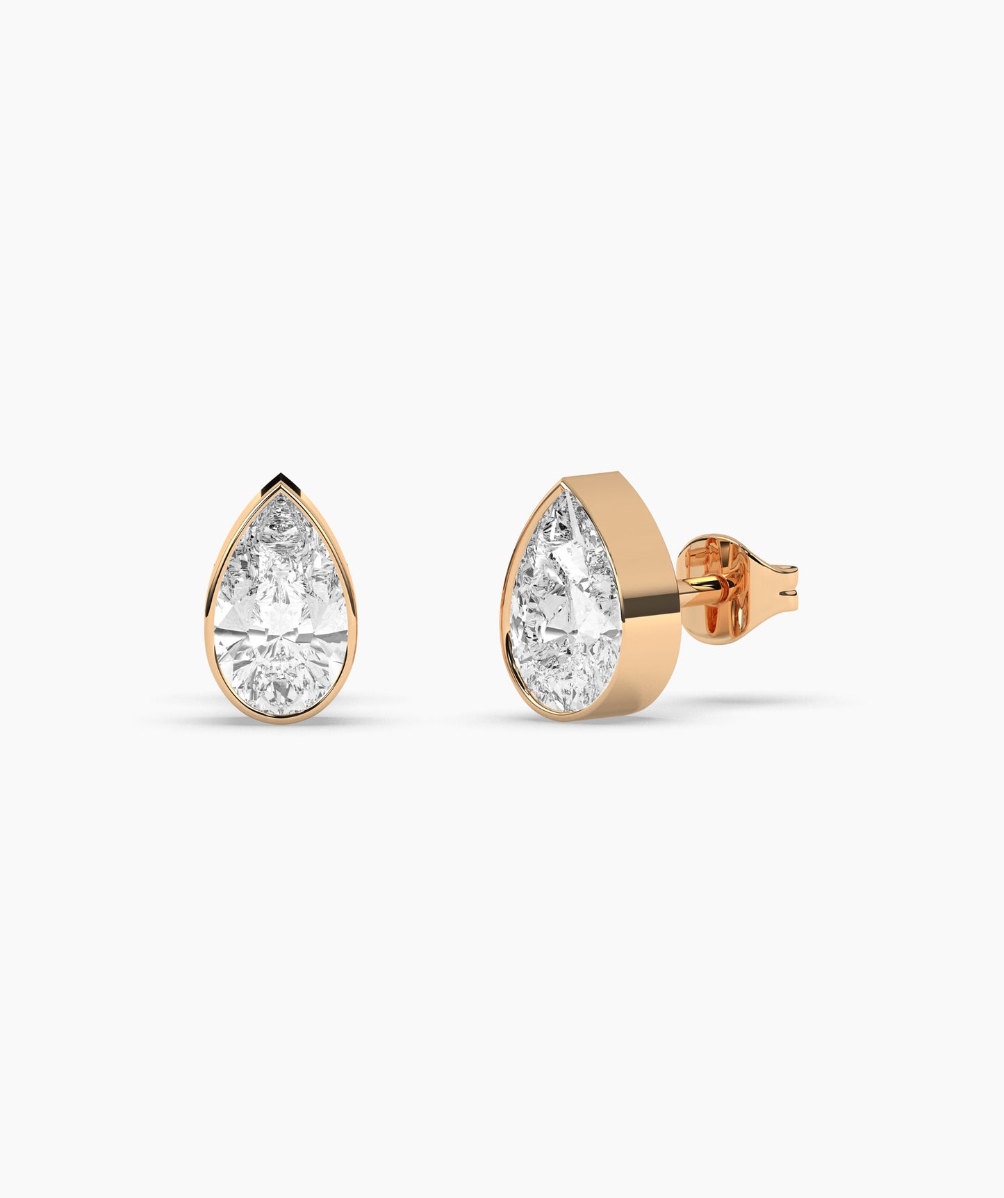 14K Gold Teardrop Brilliance Studs