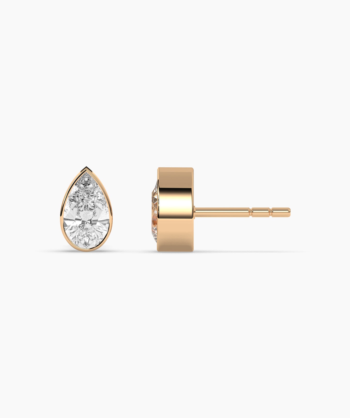 14K Gold Teardrop Brilliance Studs