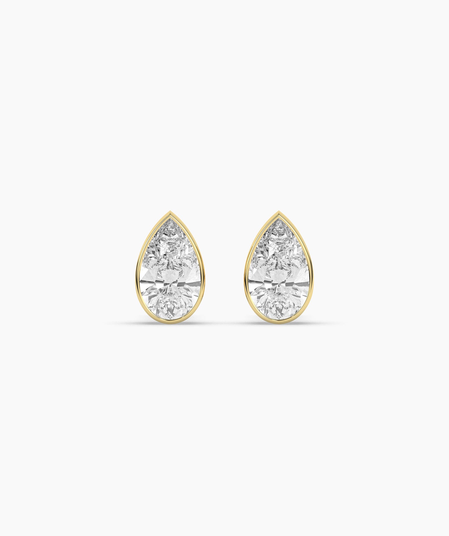 14K Gold Teardrop Brilliance Studs