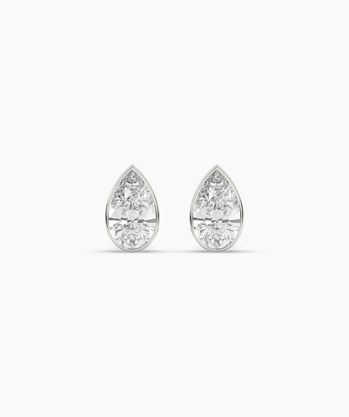 14K Gold Teardrop Brilliance Studs