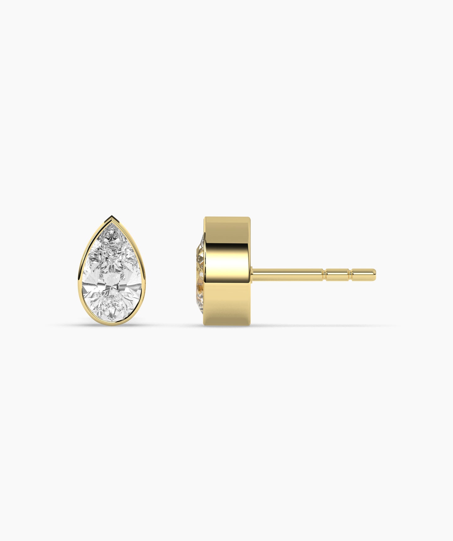 14K Gold Teardrop Brilliance Studs